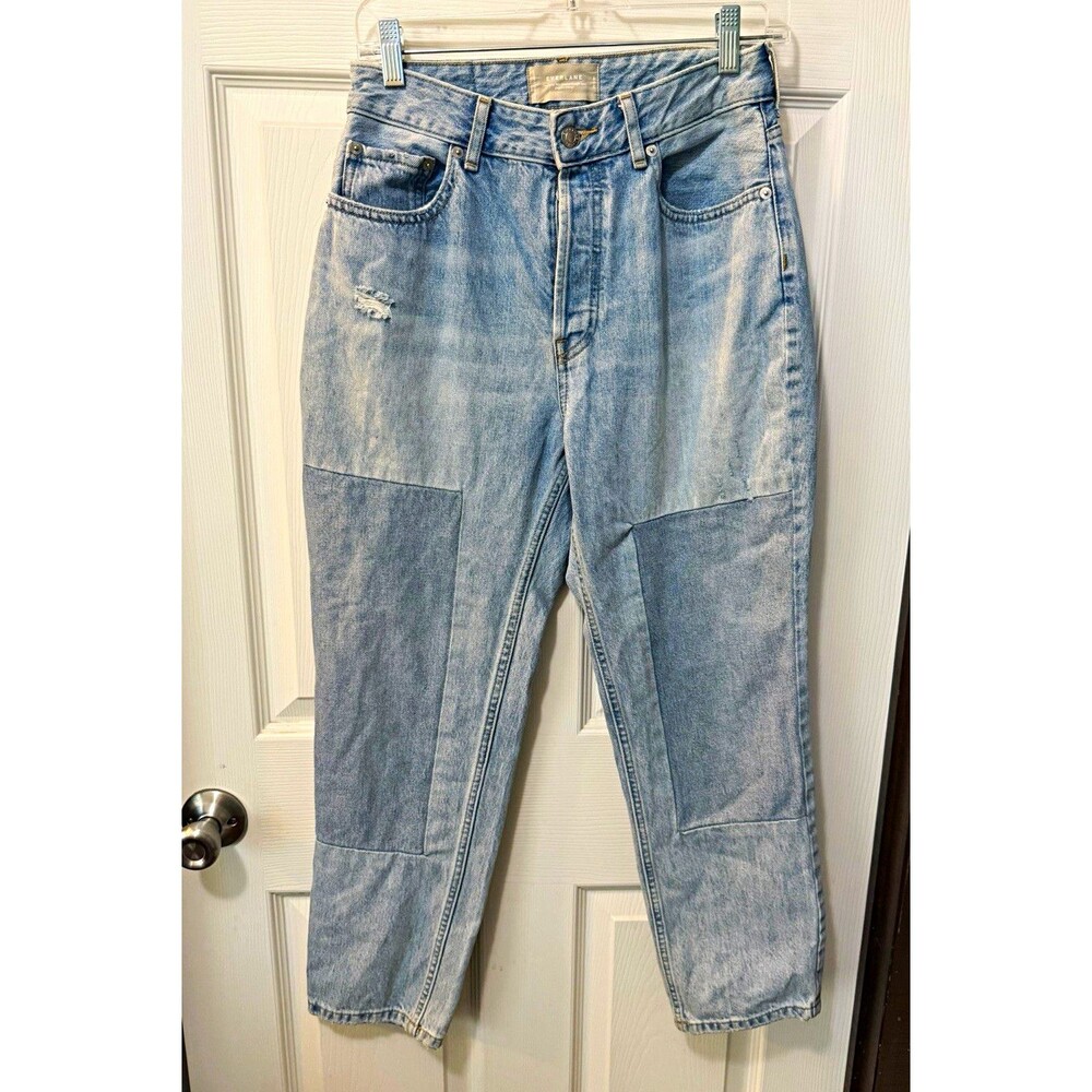 Everlane Curvy 90s Cheeky Straight Jean Women’s High Rise Light Wash Crop Sz 28